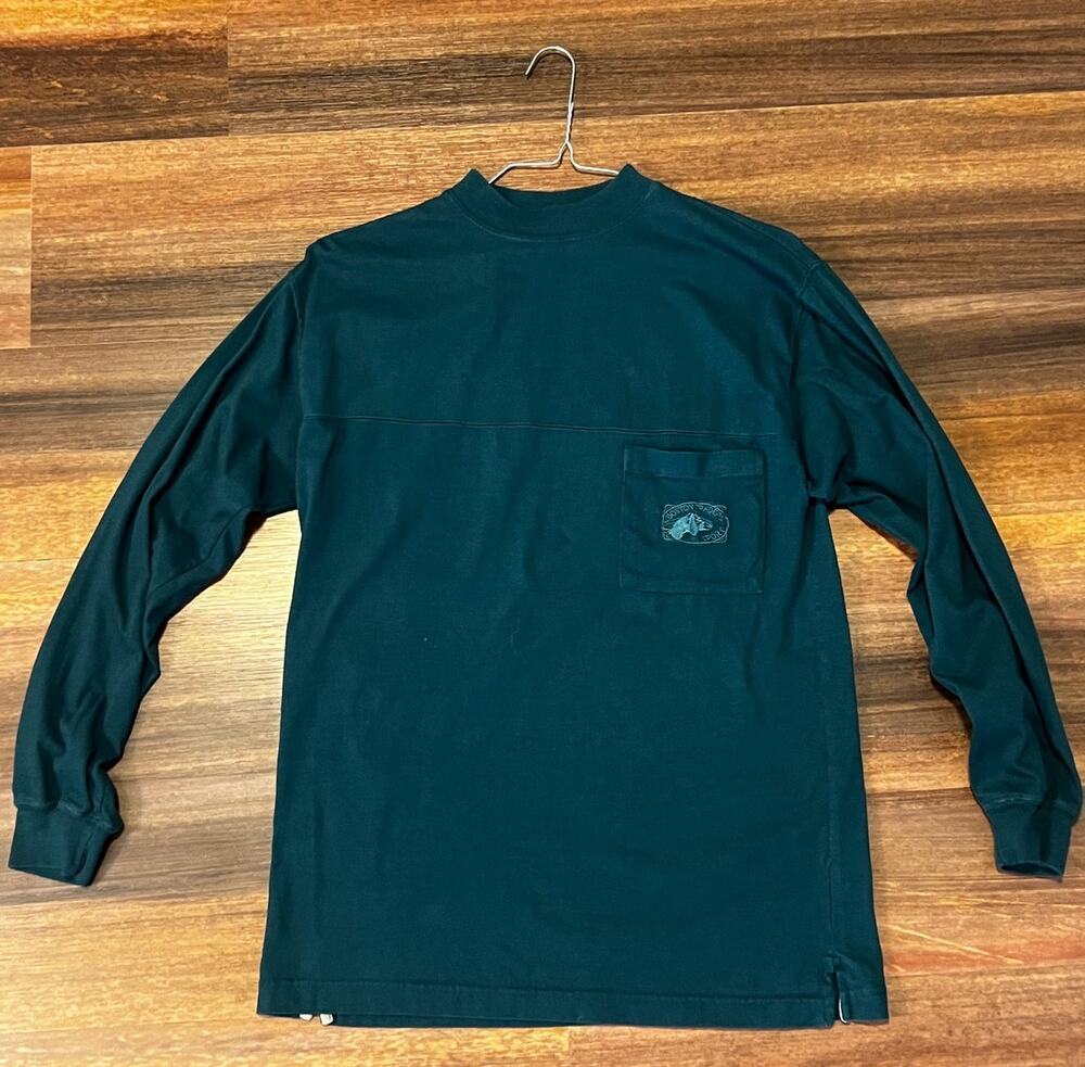 Boston Traders Sport Men's Dark Teal Long Sleeve Pocket Tee, Size M